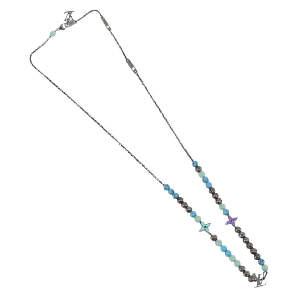 Louis Vuitton Collier LV Beads Necklace Metal Turquoise